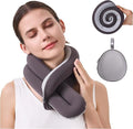 KPNEOL Travel Pillow, Neck Pillow – Ergonomic Memory Foam Pillow for Airplane, Adjustable & Ultra-Lightweight with Dual-Sided Fabric for Flight, Car, and Office Use, Grey