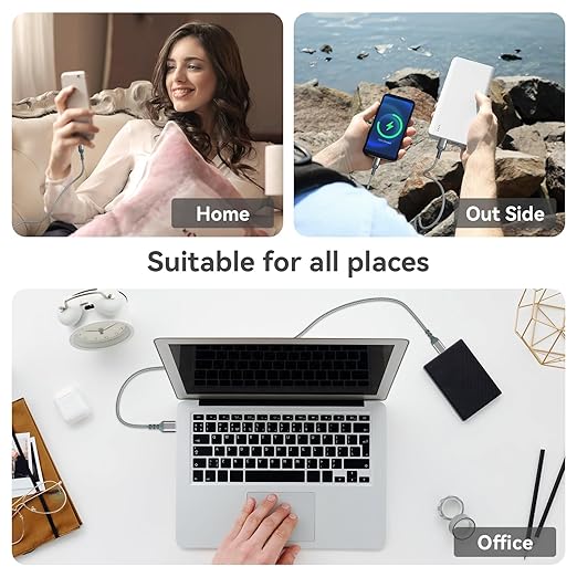 Henrety USB C Charger Cable [2 Pack/4ft], Fast Charging Type C Cable, Nylon Braided USB A to USB C Cable for iPhone 15/15 Pro, MacBook, iPad, Galaxy, and Other Type-C Devices.