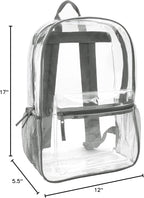 Trail maker Clear Backpack Heavy Duty with Padded Straps, Side Pockets for Kids, Boys, Girls, School, Stadium Approved Events