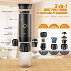 Portable Coffee Maker for Travel, 20 bar Mini Travel Car Espresso Machines, 3-in-1 Self-Heating Electric Espresso Maker, USB-C Ground Coffee & Capsule Pod(Ns&DG) RV, Hiking