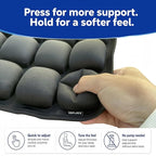 Airplane Seat Cushion, Inflatable Travel Cushion for Long Flights, Portable Travel Seat Cushion with Built-in Press Pump