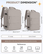 Large Travel Backpack - Carry On Flight Approved Mochila De Viaje - 18x14x8 Inches - Personal Item Travel Bag for Men & Women