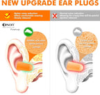 500Pairs Foam Earplugs, 32dB Disposable Noise Reduction Ear Plugs, Hearing Protection Bulk Ear Plugs for Shooting Range, Work, Travel,Concert