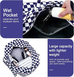 Bluboon Waterproof Beach Tote Pool Bags for Women Ladies Extra Large Carry On Bag With Wet Compartment for Weekender Travel
