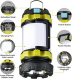 BOBKID 1 Pack Camping Lantern, Outdoor LED Camping Light, Rechargeable Flashlights with 1000LM, 6 Modes, IPX5 Waterproof Portable Emergency Camp Light for Hurricane Survival - Green