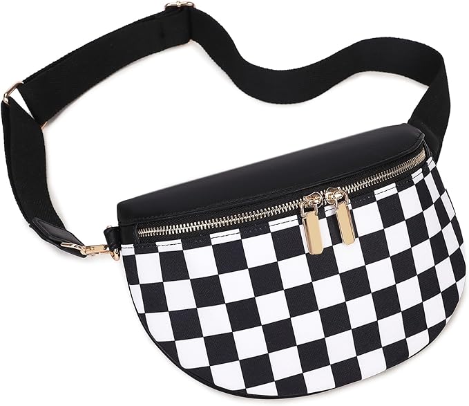 Eslcorri Small Crossbody Sling Bag for Women Trendy - Fanny Packs Leather Chest Belt Bum Bag Anti Theft Purse for Travel