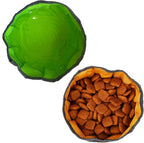 2 Pcs Collapsible Dog Bowls for Travel, Foldable, Portable and Light for Food and Water - (Green+Orange)