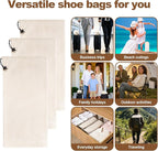 10 Pcs Single Shoe Bags for Travel,18"X9"shoe travel bag for Packing Dustproof Shoe Bag storage Sneaker Travel Bags Washable & Reusable dust bags for Boots Handbags Shoes & Toys
