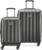 DELSEY PARIS Helium Aero Hardside Expandable Luggage with Spinner Wheels, Brushed Charcoal, 2-Piece Set (19/24)