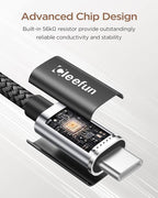 CLEEFUN Short USB C Cable 1ft, 5-Pack USB A to Type C Charger Cord Fast Charging for iPhone 17 16 15 Pro Max Air Plus, for Samsung Galaxy S25 S24 S23 S22 S21 S20 A17 A16 A15 A56 A55 A26 A35 A36 A71