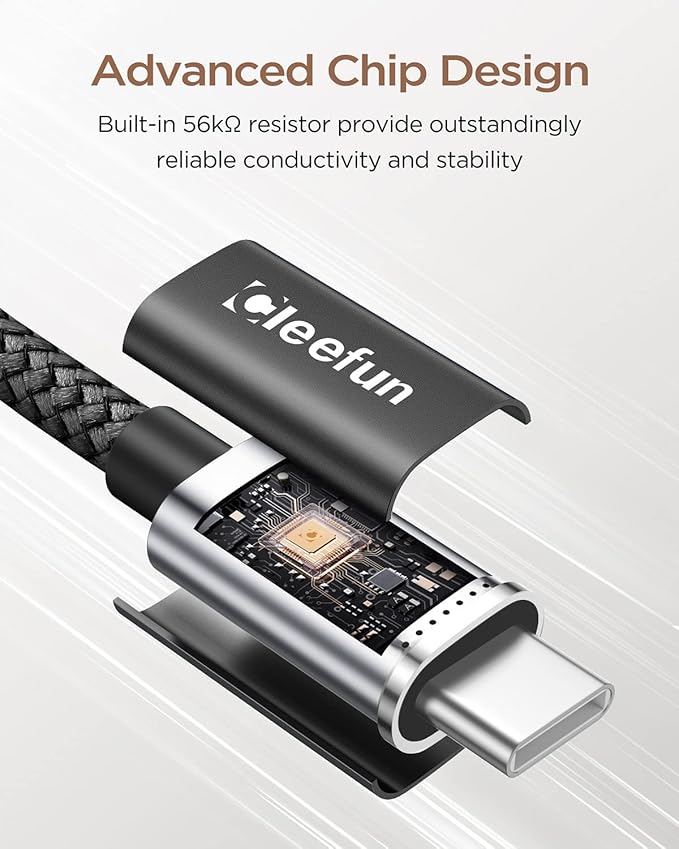 CLEEFUN Short USB C Cable 1ft, 5-Pack USB A to Type C Charger Cord Fast Charging for iPhone 17 16 15 Pro Max Air Plus, for Samsung Galaxy S25 S24 S23 S22 S21 S20 A17 A16 A15 A56 A55 A26 A35 A36 A71