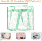 Hoiny Clear Bag for Stadium Events Approved, 12x6x12 Large Transparent Tote Bag with Zipper for Gym Concert Sports Festivals