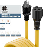 4 in1 NEMA 5-15P Extension Cord, Winxus 6FT NEMA 5-15P to 5-15R, 5-20R, 6-15R, 6-20R Adapter Cord, 15A to 20A AC Adapter Cable, 6FT 3 Prong Extension Cords