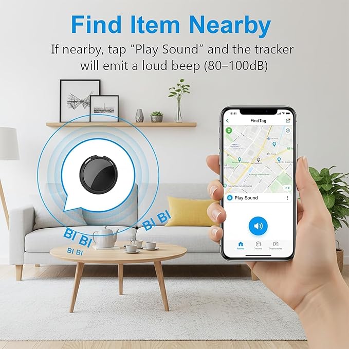 No Subscription GPS Tracker for Vehicles Work with Find My(iOS Only) Real-Time Mini Tracker Tags Global Coverage Hidden Car Location Tracking Tags Device with Magnetic Case No Monthly Fee Required