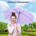Compact Travel Umbrella with Case - Mini Umbrella for Purse, Small Lightweight &Tiny Design Perfect for Parasol Outdoor Sun&Rain Umbrellas