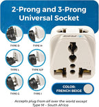 Orei Grounded Universal 2 in 1 Plug Adapter Type D for India and More