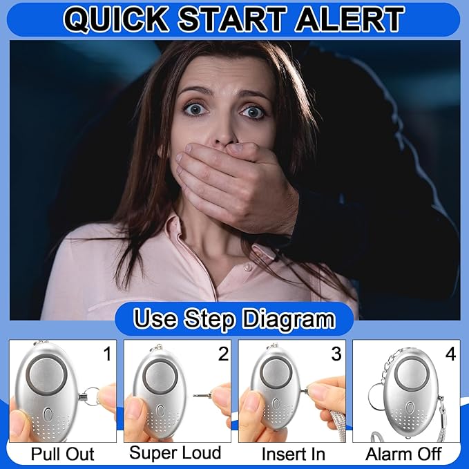 Kanayu 76 Pcs Personal Alarm Bulk 130DB Safe Sound Emergency Safety Self Defense Security Alert Keychain with Led Light Personal Protection Alarm for Women Girls Kids Elderly (Simple Color)