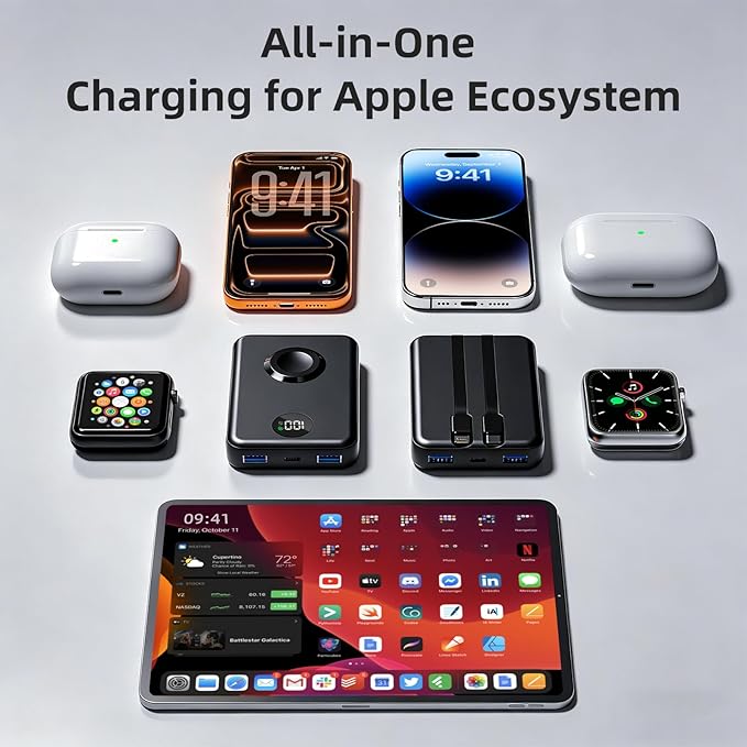 COPINK 15000mAh Mini Portable Charger Power Bank [for Apple Watch]