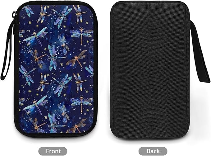 Galaxy Dragonfly Print Cable Organiser Bag, Electronic Accessories Bag for Travel, Waterproof Cord Storage Organizer for Hard Drives, Cables, Chargers, Power Bank