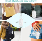 Hion Personal Safety Alarm for Women, 2 Pack Rechargeable 130dB Self Defense Alarm Keychain with LED Flashlight, Emergency Safe Sound Security for Children Elderly College Girls, Black+White