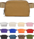 YOSHUYUKI Cross Body Fanny Packs for Women Men Fashion Waist Bag Pouch Nylon Small Travel Crossbody Bags Mini Purse Everywhere Belt Bag Bum Bag with Adjustable Strap for Workout Running Hiking Caramel