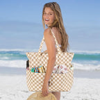 Bluboon Waterproof Beach Tote Pool Bags for Women Ladies Extra Large Carry On Bag With Wet Compartment for Weekender Travel