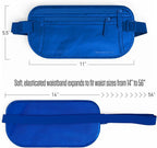 VENTURE 4TH Money Belt for Travel – Slim Hidden Under-Clothes RFID Blocking Anti-Theft Passport Holder & Travel Wallet Pouch for Men & Women to Protect Cash, Cards & Documents (Sleek Blue)