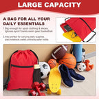 HOLYLUCK Men & Women Outdoor Sport Gym Sack Waterproof Drawstring Backpack Bag (Standard with drawstring, Red)