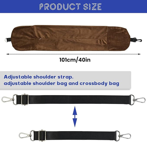 1/2PCS Travel Pillow Stuffable with Clothes As Carry-On Luggage Fits Up to 3 Days of Travel Essentials, Multifunctional U-Shaped Pillowcase for Business, Trip, Outdoor (1PCS-Brown)