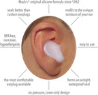 Mack's Pillow Soft Silicone Earplugs, 12 Pair – The Original Moldable Silicone Putty Ear Plugs for Sleeping, Snoring, Swimming, Travel, Concerts and Studying | Made in USA