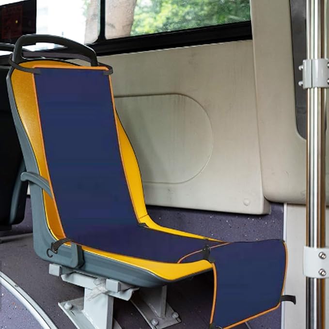Airplane Foot Hammock for Adults, Portable Travel Foot Rest Hammock and Seat Extender, Travel Footrest Seat Extender Mat for Plane, Bus,Train, Foldable Relaxing Mat for Long Trips, Sleeping, Resting