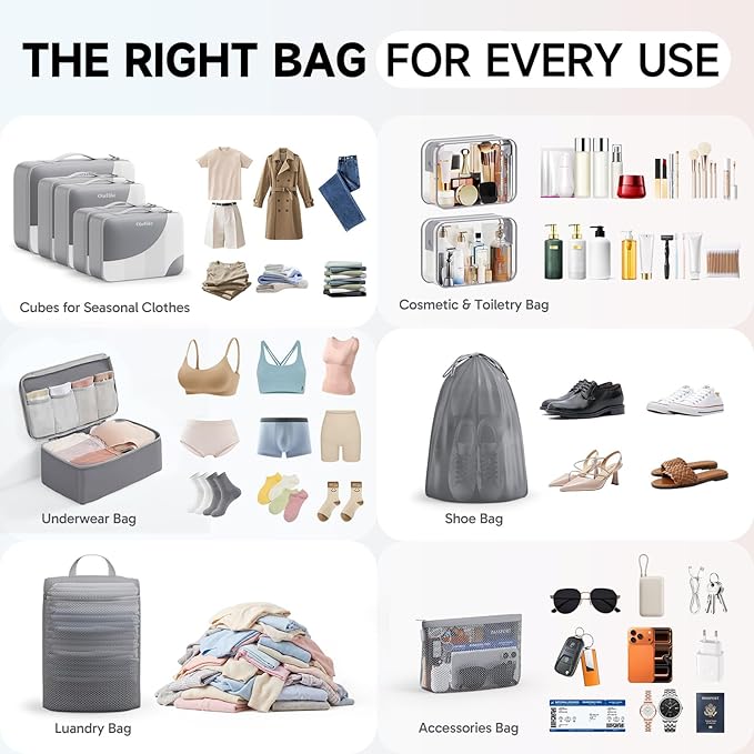 11 Set Packing Cubes for Travel, Gifts for Women Mom,Anti-Tearing Suitcase Organizer,OlarHike Vacation Essentials & Accessories for Cruise Ship