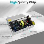 DC 12V 100A 1200W Power Supply, 110V AC to 12V DC Converter Transformer Adapter 100amp 1200W Switching Power Supply for LED Strip Light CCTV Camera Security System Radio 3D Printer