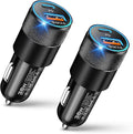USB C Car Charger, 2 Pack 38W Dual Ports USB-C & USB-A Car Charger Adapter Fast Charging Cigarette Lighter Chargers for iPhone 17 Pro Max 16 16e 15, Samsung S24, Pixel Cargador para Carro Phone Plug