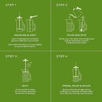 AIRES Ceramic French Press Coffee Maker – 34 oz Heat-Retaining Stoneware – Elegant Neutral Color – Inspired by Buenos Aires Coffee Culture – Gift-Ready with Barista Brewing Guide