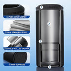 3 in 1 Slim Can Cooler for 12 OZ Skinny Can, Regular Can & Beer Bottle - Keep Cold for 6 Hours - Double Walled Insulated Stainless Steel Vacuum Beverage Can Insulator (Matte Black)