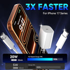 Phone 17 16 15 Pro Charger Fast Charging, 20W USB C Fast Charger Block with 6.6FT Long Type C Chargers Fast Charging Cable Cord for Phone 17/17 Pro/17 Pro Max/Air/16 Pro Max/16 Pro/15Pro Max/Pro, S24