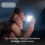 Pebblebee Halo Personal Safety Alarm | Loud Siren & Strobe Lights with Location Sharing, Rechargeable Safety Keychain Device with Flashlight | Works with Apple Find My & Google Find Hub