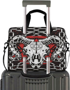 Devil Skull Baphomet Satanic Pentagram Laptop Case 15.6 inch Computer Bag Waterproof Laptop Briefcase Laptop Bag for Women & Men
