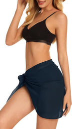 CHICGAL 2 Pieces Women Beach Sarong Bathing Suit Wrap Skirt Sheer Bikini Swimsuit Cover Ups for Swimwear