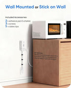Electrical Outlet Extender Stick, Features 4 USB & 6 Outlets, 39in Flexible Extension Cord Access Hard-to-Reach Outlets, Wall Plug Power Socket Expander Nightstands Sofa Desk