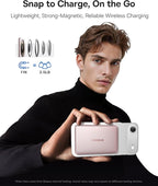 Baseus Picogo Power Bank, 0.3" Ultra Slim 5000mAh MagSafe Battery Pack, Upgraded CCC Certified and Polished Alloy Magnetic Portable Charger, Wireless Charger for iPhone 17/16/15/14/13/12