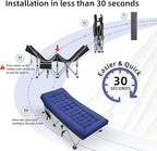 Fragess Foldable Camping Cots for Adults, 28" Extra Wide Cot with Removable Mattress, 600LBS Max Load, Sleeping Cots for Camping Outdoor/Office, Guest (Azure)