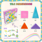 Magnetic Tiles,60PCS Magnetic Building Blocks with Metal Storage Box,Magnetic Tiles for Kids Ages 3+,Magnet Tiles for Boys & Girls(Macaron)