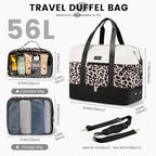 LOVEVOOK Weekender Bag, Large Travel Duffel Bag for Women with 2 Packing Cubes, Carry on Overnight Bag with Shoe Compartment, Mom Hospital Bags for Labor and Delivery