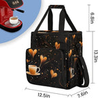 Coffee Maker Travel Bag Compatible with Keurig K-Mini or K-Mini Plus, Single Serve Coffee Brewer Carrying Case with Multiple Pockets for K-Cup Pods, Storage Bag With Shoulder Strap(Bag Only)