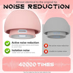 4 Pairs Replacement Ear Tips for AirPods Pro 2nd/1st Generation with Portable Storage Box & Cleaner Pen,Noise Reduction Holewith & Built-in dust Guard Screen,Silicone EarTips(Pink)