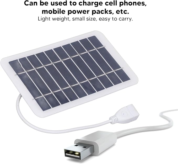 SUNGOOYUE Solar Panel, Portable Small and Lightweight Outdoor Solar Panel Charger for Camera Cell Phone Mobile Power Pack 2W 5V