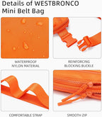 WESTBRONCO Fanny Packs for Women Men, Belt Bag with 4 Zipper Pockets, Fashion Waist Packs, Lightweight Crossbody Bags with Adjustable Strap for Workout/Running/Hiking (Orange)