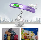 Digital Luggage Scale Vacation Travel Essentials Accessories Gifts for Traveler Portable Suitcase Handheld Weight Scale 110 lbs Hanging Baggage Travel Must Haves